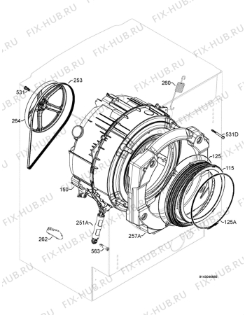 Взрыв-схема стиральной машины Electrolux EWG14550W - Схема узла Functional parts 267